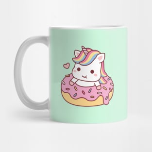 Cute Unicorn Stuck in Doughnut Funny Mug